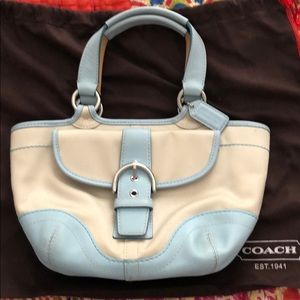 Coach Blue & Cream Small Handbag
